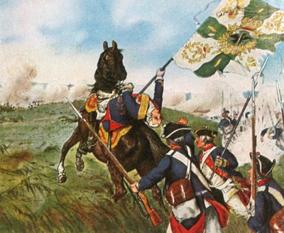 Schwerins död i Prag den 6 maj 1757, 1936. av Unbekannt