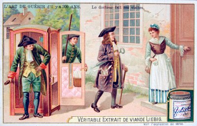 Läkaren gör sina besök, c1900 av Unbekannt