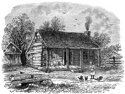 Det tidiga hemmet för Abraham Lincoln, Gentryville, Indiana, 1800-talet av Unbekannt