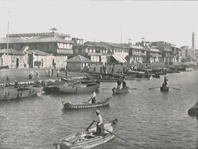 Ingången till Suezkanalen vid Port Said, Egypten, 1895. av Unbekannt