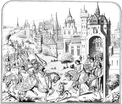 Drottning Isabels intåg i Paris, 1400-talet 1849 av Unbekannt