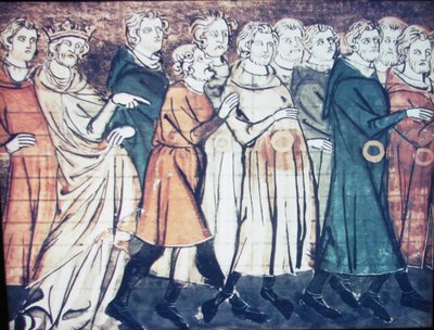 Utvisningen av judar från Frankrike 1182 En miniatyr från Grandes Chroniques de France, 1320-talet av Unbekannt