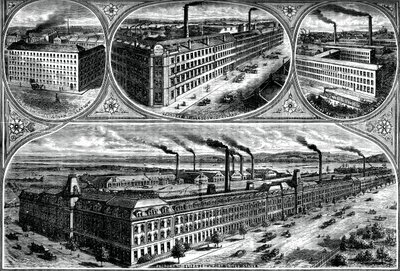 Singer Manufacturing Companys fabriker, c1880 av Unbekannt