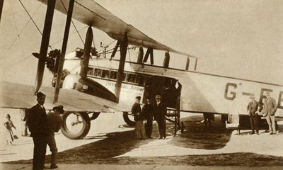 Den första indiska flygposten anländer till Croydon Airport, södra London, 1929, 1935. av Unbekannt