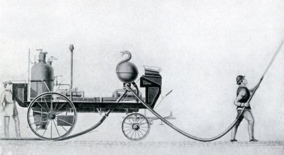 Den första ångbrandbilen, c1830 av Unbekannt