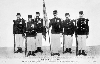 Flaggan för 1:a regementet av den franska främlingslegionen, 1914 av Unbekannt