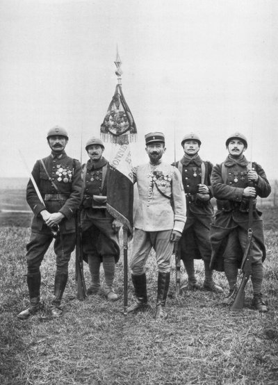 Flaggan för Regiment de Marche, av den franska främlingslegionen, c1914-1918 av Unbekannt