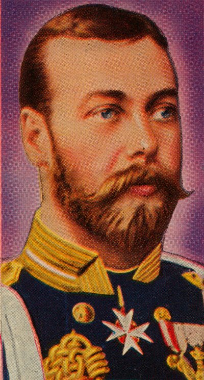 Den blivande kungen George V vid hans bröllop, 1893 1935 av Unbekannt
