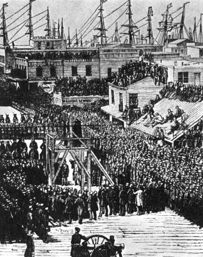 The hanging of Hetherington and Brace, San Francisco, 29 juli 1856 1954 av Unbekannt