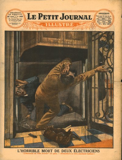 Två elektrikers hemska död, 1929. av Unbekannt