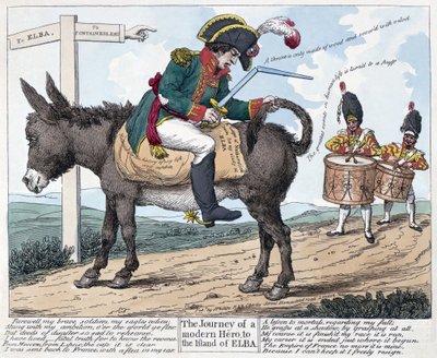 En modern hjältes resa till ön Elba, 1814 av Unbekannt