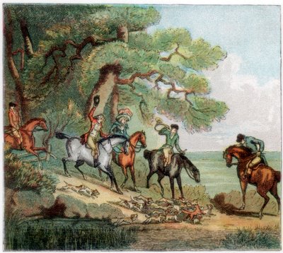 Dödet, rävjakten, 1787 1890 av Unbekannt