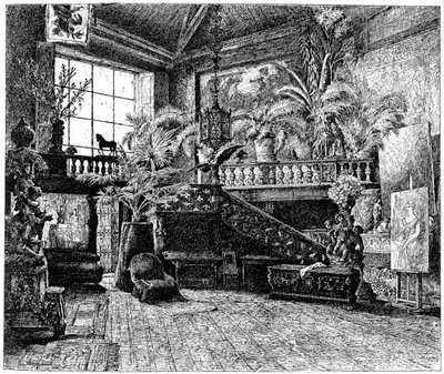 Hans Makarts större studio, Wien, Österrike, c1880-1882 av Unbekannt