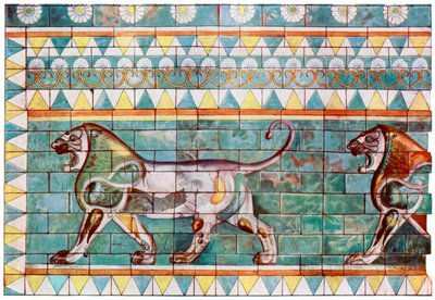 Lejonfrisen från kung Darius vinterpalats i Susa, Iran, 1933-1934 av Unbekannt