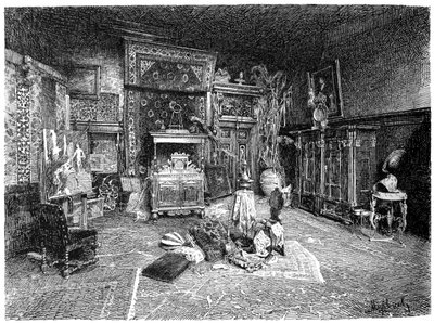 Hans Makarts lilla ateljé, Wien, Österrike, c1880-1882 av Unbekannt