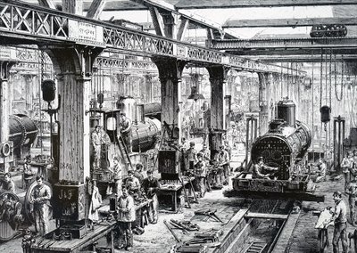 Tillverkningsgolvet för Societe Alsacienne de Constructions Mecaniques. av Unbekannt