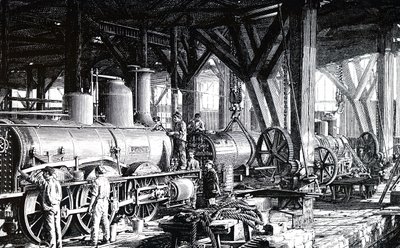 Tillverkningsgolvet för Societe Alsacienne de Constructions Mecaniques. av Unbekannt