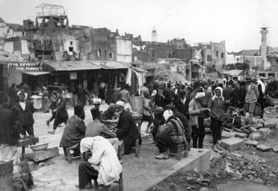 Marknaden, Beirut, Libanon, c1920-c1930s av Unbekannt