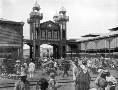Marknadsplatsen, Port-au-Prince, Haiti, 1926 av Unbekannt