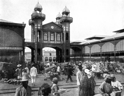 Marknadsplatsen, Port-au-Prince, Haiti, 1926 av Unbekannt