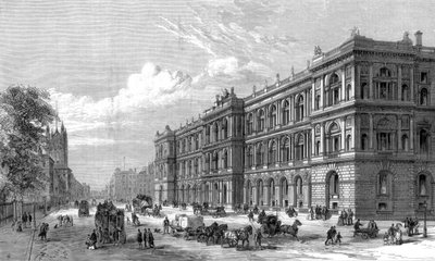 De nya hem- och kolonialkontoren, Parliament Street, Westminster, London, 1875 av Unbekannt