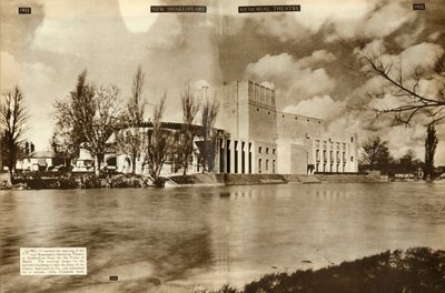Den nya Shakespeare Memorial Theatre, Stratford-upon-Avon, Warwickshire, 1932, 1935. av Unbekannt