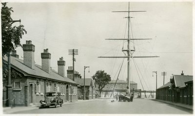 Quarterdeck, Royal Navy utbildningsanstalt, Shotley, Suffolk, 1936 av Unbekannt