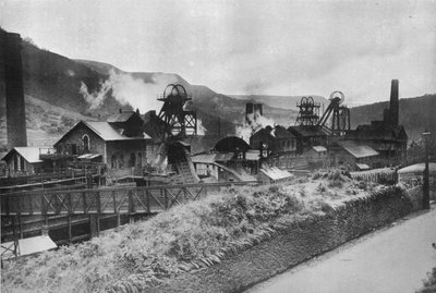 Scenen för Coal Strike: En typisk gruva i South Wales, 1915 av Unbekannt
