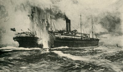 Förlisningen av SS Arabic, första världskriget, 19 augusti 1915, c1920. av Unbekannt