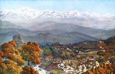 Snön från Jalapahar, Darjeeling, Indien, tidigt 1900-tal av Unbekannt
