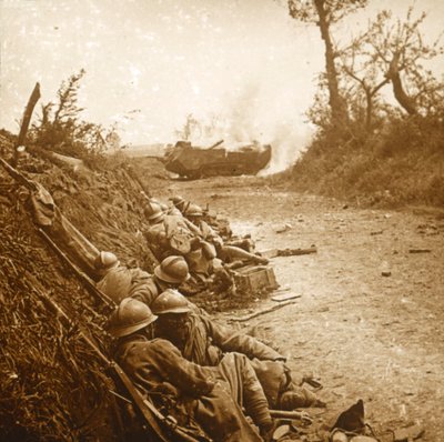 Intagandet av Courcelles, norra Frankrike, juni 1918 av Unbekannt