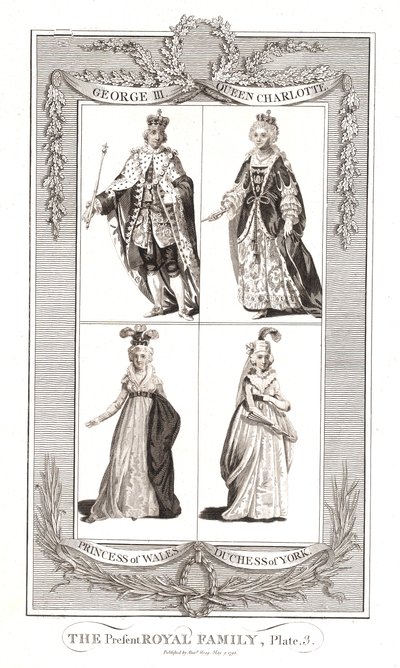Den dåvarande kungafamiljen Publicerad 9 maj 1795 av Alexander Hogg av Unbekannt