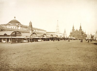 Handelsraderna på Röda torget, Moskva, Ryssland, 1888 av Unbekannt