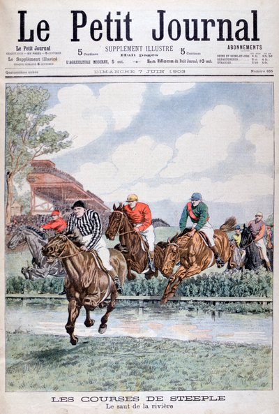 Vattenhoppet vid hinderloppet, Auteuil, 1903 av Unbekannt
