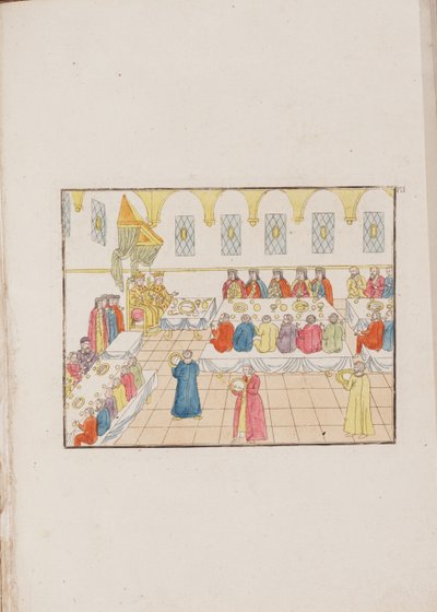 Bröllopsceremonin för tsar Mikhail Feodorovich och Yevdokiya Lukyanovna, 1810 av Unbekannt