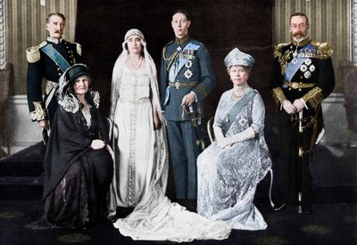 Bröllopet mellan hertigen av York och Lady Elizabeth Bowes-Lyon, 1923. av Unbekannt