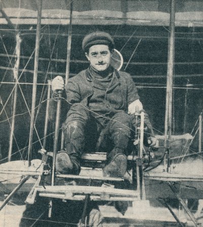 Vinnaren av priset på £10 000 för flygningen från London till Manchester, 1910 c1937 av Unbekannt