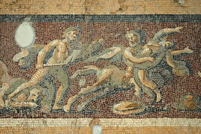 Teater Scene Mosaic, från Daphne, Turkiet av Unbekannt