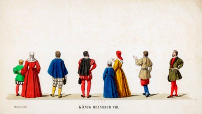 Teaterkostymdesign för Shakespeares pjäs Henry VIII, 1800-talet av Unbekannt