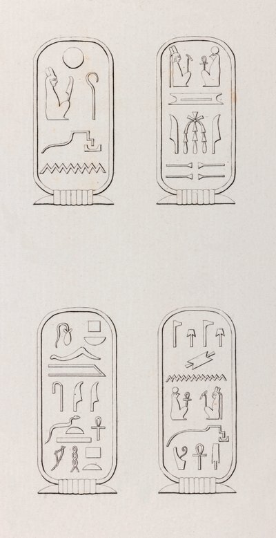 Thebe: Hieroglyfer, närbild av Unbekannt