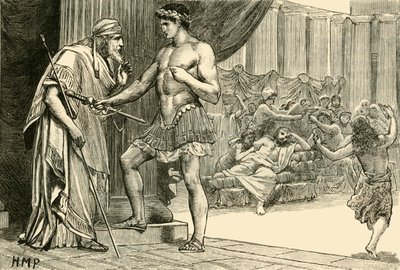 Theseus och Aegeus, 1890. av Unbekannt