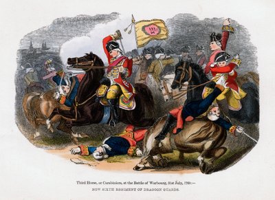 Third Horse, eller Carabiniers, vid slaget vid Warburg, 31 juli 1760 av Unbekannt