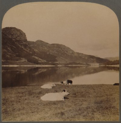 Thirlmere, en sjöreservoar, Manchesters vattenförsörjning 96 miles därifrån, Lake District, Eng. av Unbekannt