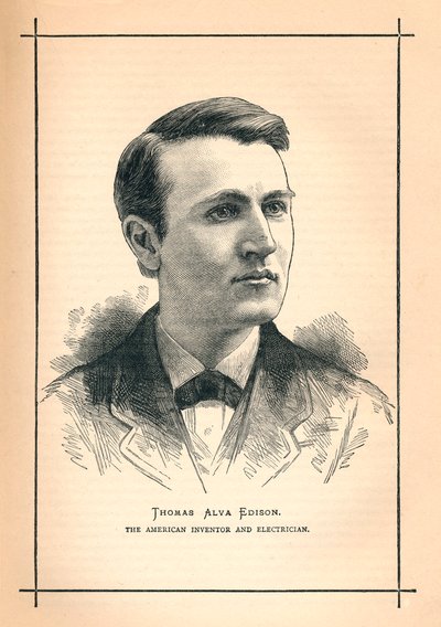 Thomas Alva Edison, amerikansk uppfinnare, 1893 av Unbekannt