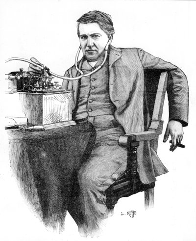 Thomas Alva Edison, amerikansk uppfinnare, c1906 av Unbekannt