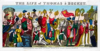 Thomas à Beckets grand Entry into London.... 1100-talet, 1800-talet av Unbekannt