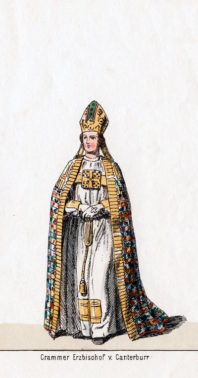 Thomas Cranmer, kostymdesign för Shakespeares pjäs, Henry VIII, 1800-talet av Unbekannt