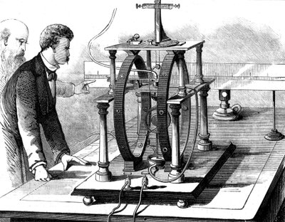 Thomas Edisons förbättrade form av JW Trowbridges elektriska dynamometer, 1879 av Unbekannt
