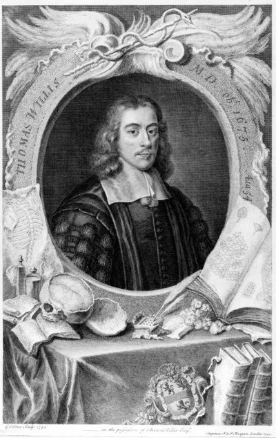 Thomas Willis, engelsk läkare, ca 1660 av Unbekannt
