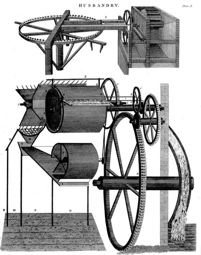 Tröskmaskin av Andrew Meikle, skotsk uppfinnare och millwright, 1811 av Unbekannt